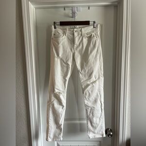 Anthropologie Pilcro and the Letterpress White Slim Boyfriend Jeans